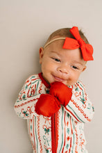 Load image into Gallery viewer, Christmas Dainty Bow Bamboo Sleeper: 18-24M