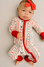 Load image into Gallery viewer, Christmas Dainty Bow Bamboo Sleeper: 3-6M