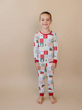 Load image into Gallery viewer, Bamboo Two Piece Set | Christmas Patchwork: 2T