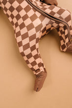 Load image into Gallery viewer, Espresso Checkered Bamboo Sleeper: 6-12M