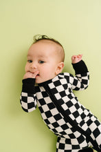 Load image into Gallery viewer, Black Checkered Bamboo Sleeper: 3T