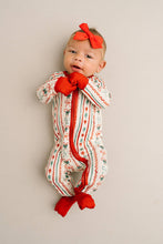 Load image into Gallery viewer, Christmas Dainty Bow Bamboo Sleeper: 3T