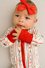 Load image into Gallery viewer, Christmas Dainty Bow Bamboo Sleeper: 3-6M