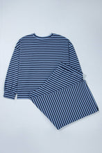 Load image into Gallery viewer, Stripe Long Sleeve Top &amp; Pants Set: Blue Stripe / 1X