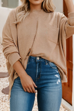 Load image into Gallery viewer, Drop Shoulder Knit Tunic Top: Parchment / 2X