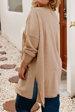 Load image into Gallery viewer, Drop Shoulder Knit Tunic Top: Parchment / 3X