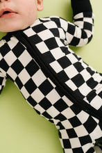 Load image into Gallery viewer, Black Checkered Bamboo Sleeper: 18-24M