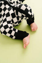 Load image into Gallery viewer, Black Checkered Bamboo Sleeper: Newborn