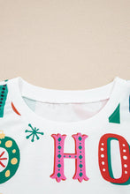 Load image into Gallery viewer, Ho Ho Ho Top and Shorts Lounge Set: White / 4X