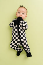 Load image into Gallery viewer, Black Checkered Bamboo Sleeper: 18-24M