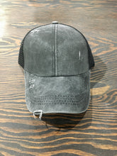 Load image into Gallery viewer, Criss Cross Back Distressed Ball Cap