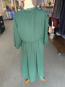 Emerald V-Neck Dress